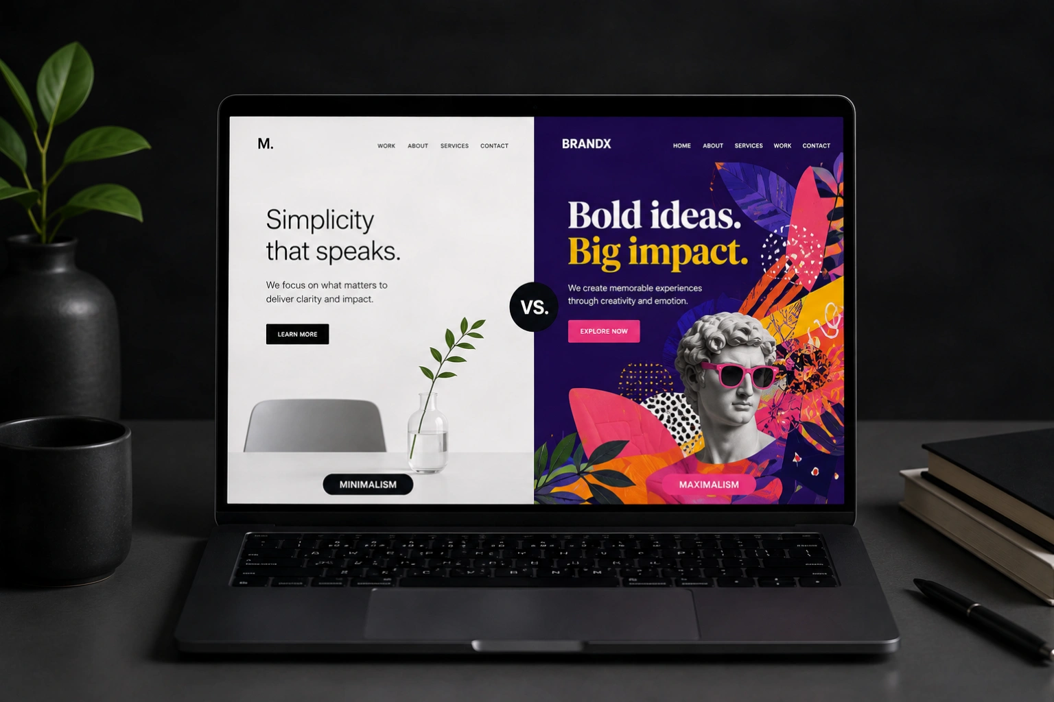 Minimalism vs. maximalism in web design: which approach is right for your brand