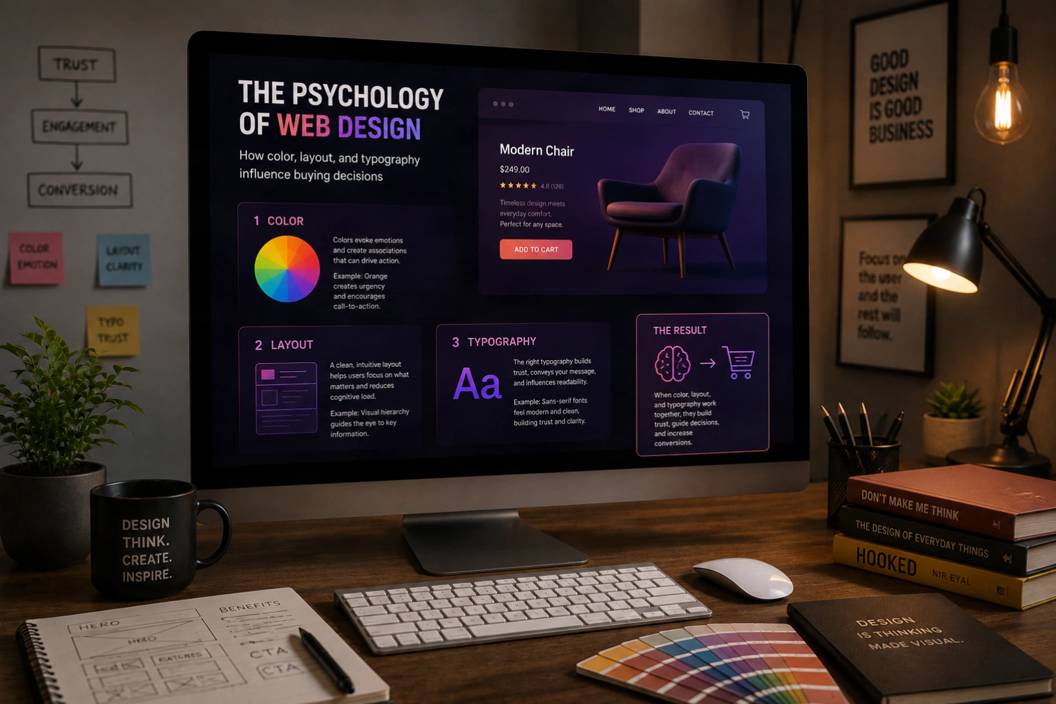 The psychology of web design: how color, layout, and typography influence buying decisions