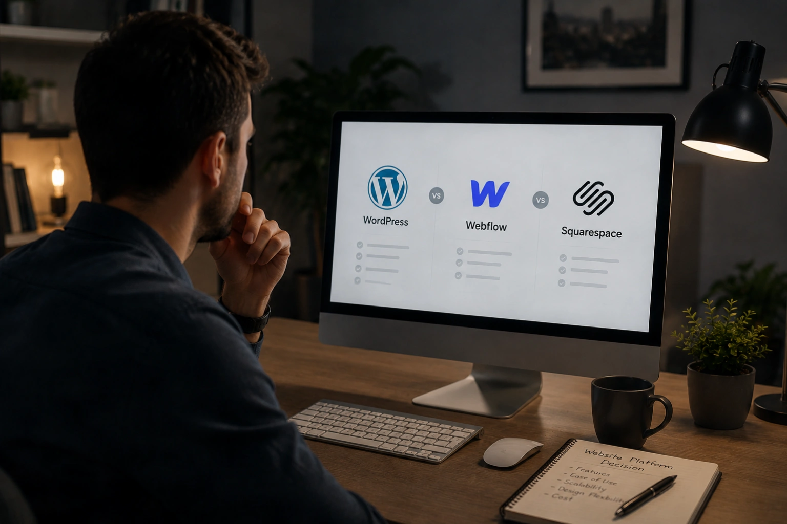 How to choose between WordPress, Squarespace and Webflow
